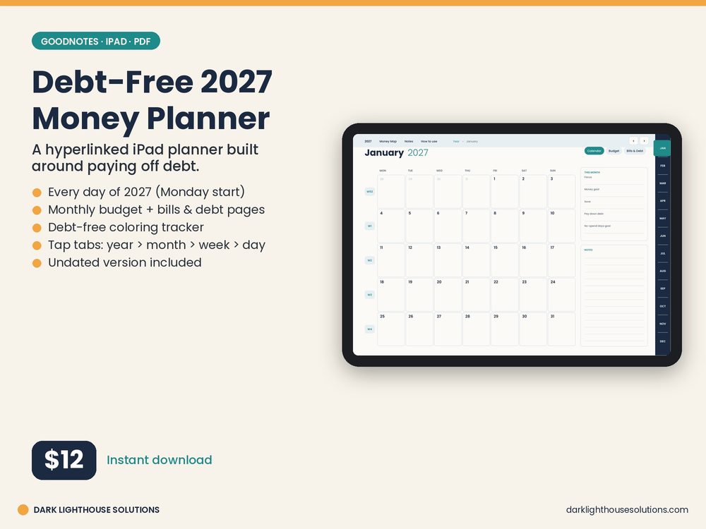 2027 Digital Budget Planner (GoodNotes) preview