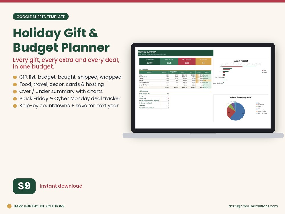 Holiday Gift & Budget Planner preview