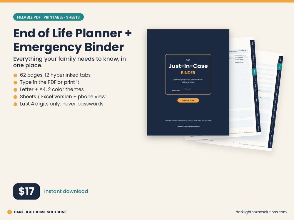 The Just-In-Case Binder preview