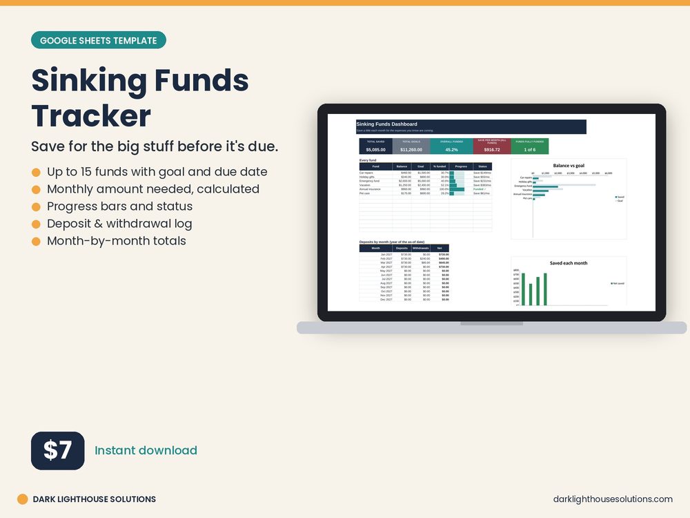 Sinking Funds Tracker preview