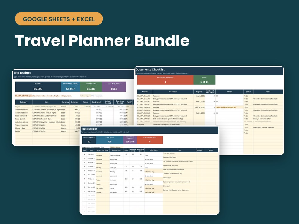 Travel Planner Bundle (all 3) preview